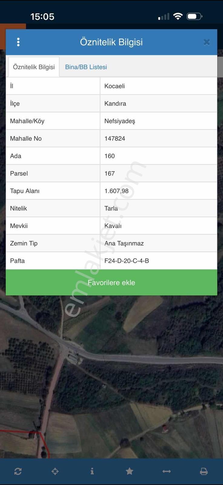 Kandıra Esentepe Mah. De Resmi Yola 10m Satılık 1607 M2 Tarla — fotoğraf 3