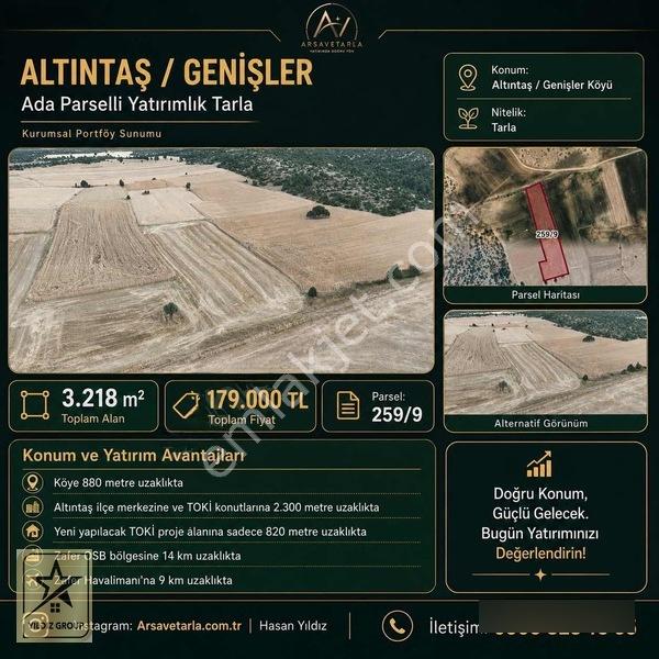 Altıntaş'da Zafer Osb'ye&toki Proje Alanı Yanında Satılık Arazi — fotoğraf 2