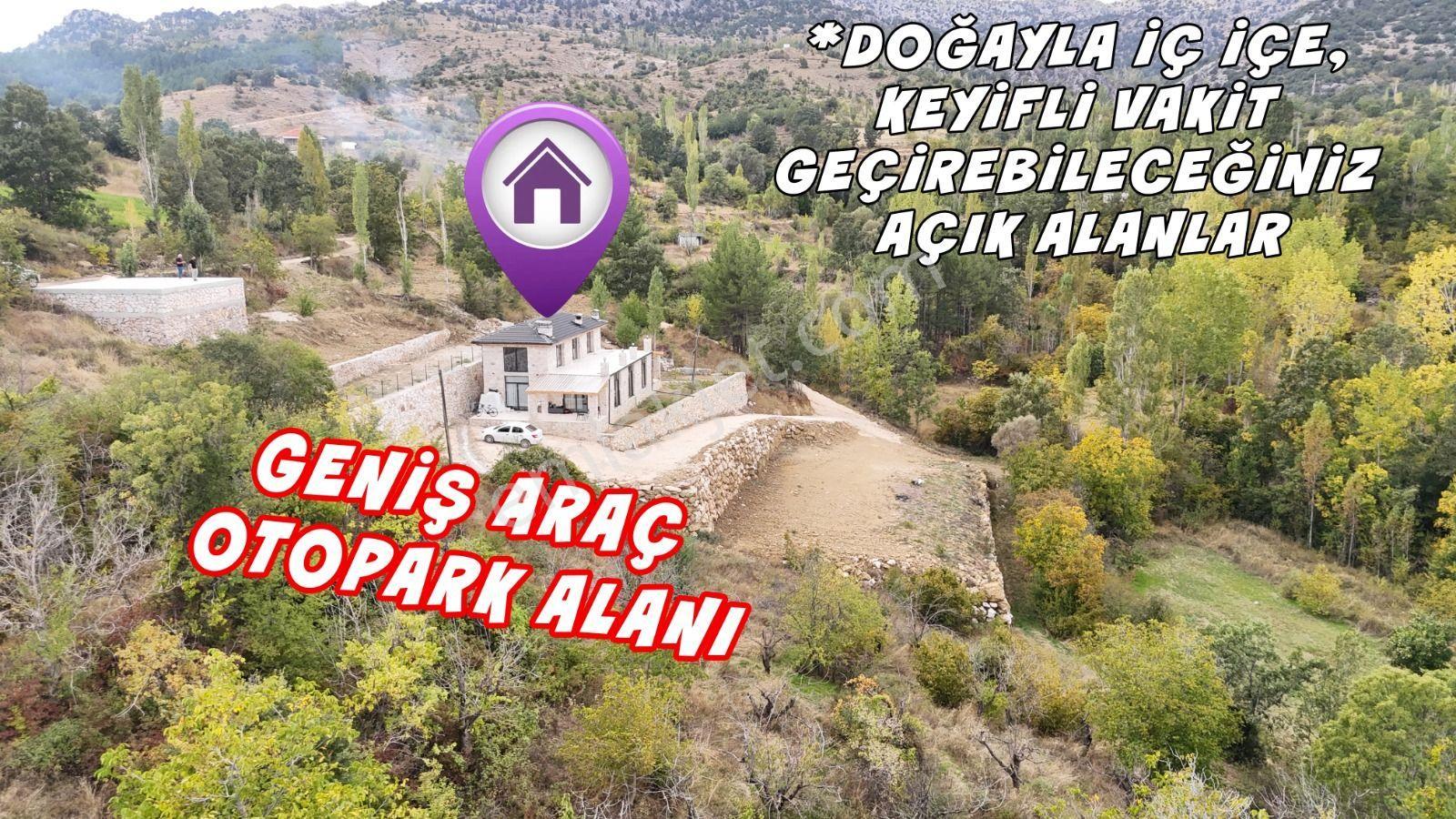 Burdur Ağlasun Yeşilbaşköy'de Full Traverten Taş Mimarili Villa — fotoğraf 7