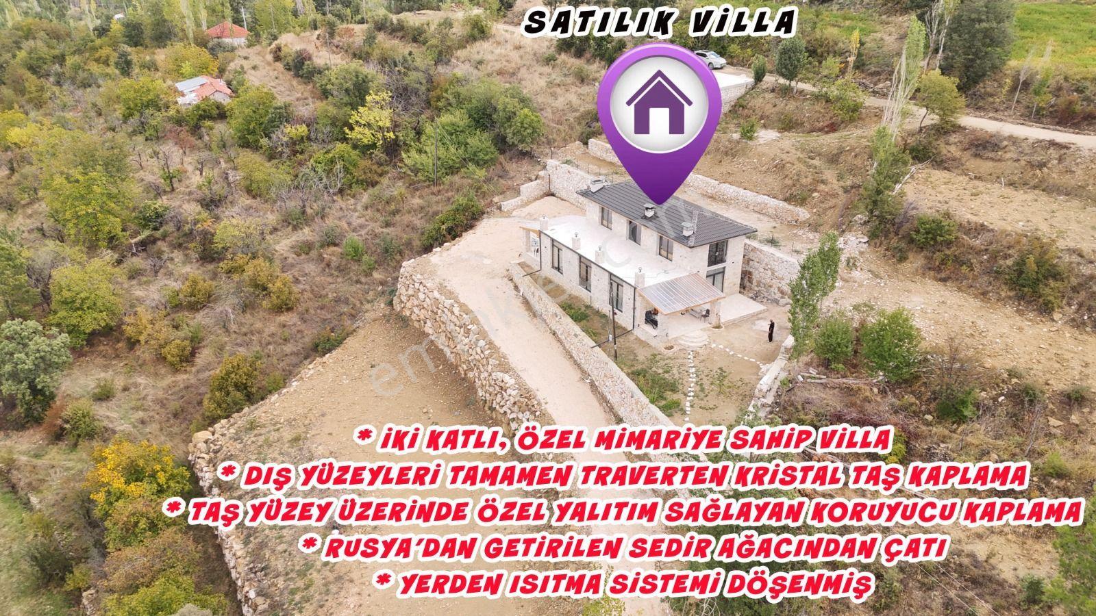 Burdur Ağlasun Yeşilbaşköy'de Full Traverten Taş Mimarili Villa — fotoğraf 11