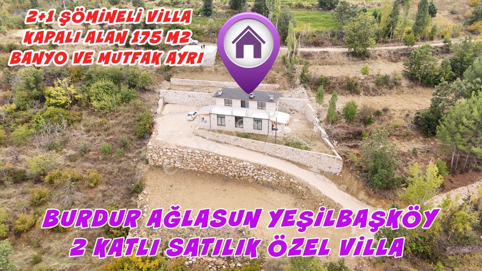Burdur Ağlasun Yeşilbaşköy'de Full Traverten Taş Mimarili Villa — fotoğraf 12