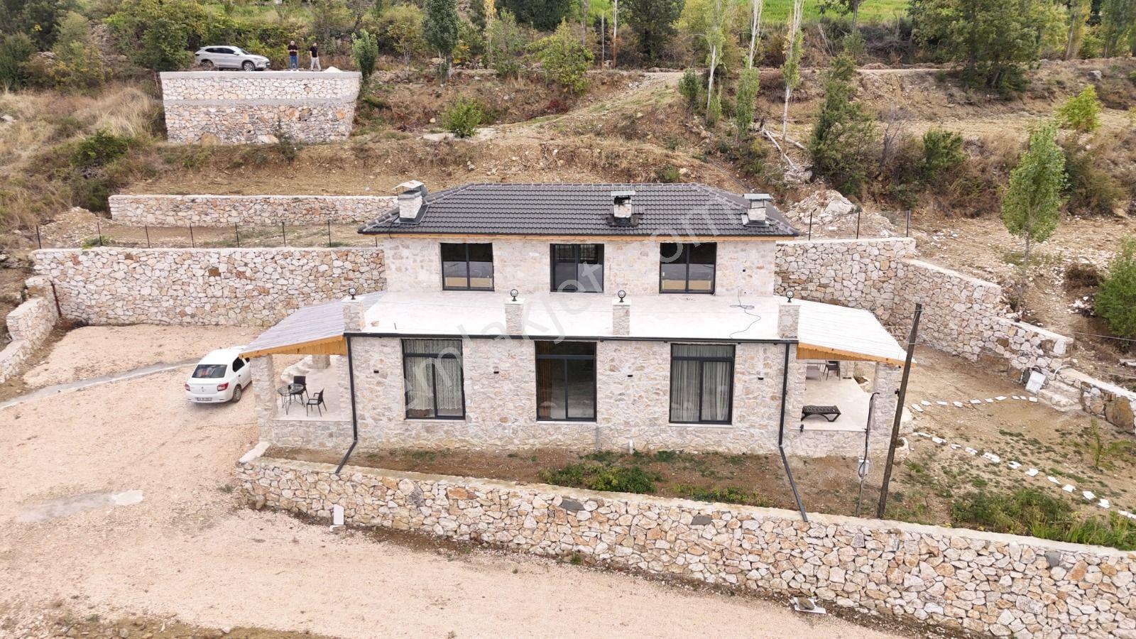 Burdur Ağlasun Yeşilbaşköy'de Full Traverten Taş Mimarili Villa — fotoğraf 29