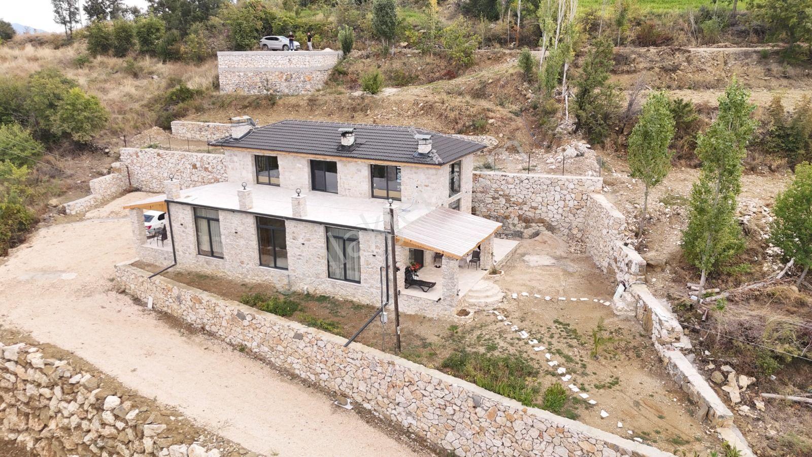 Burdur Ağlasun Yeşilbaşköy'de Full Traverten Taş Mimarili Villa — fotoğraf 30