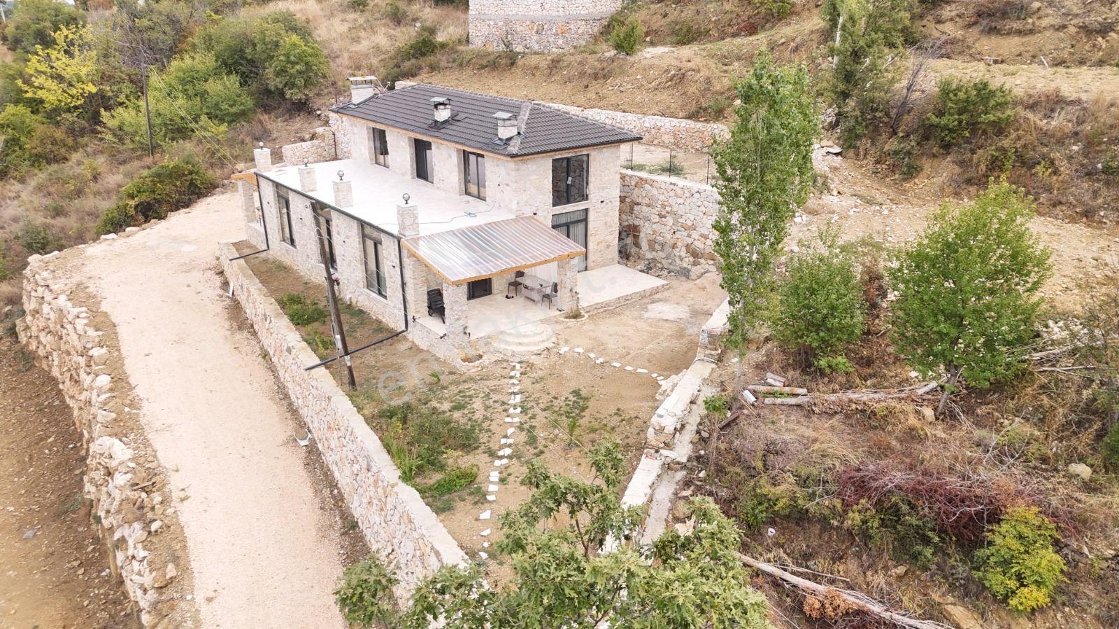 Burdur Ağlasun Yeşilbaşköy'de Full Traverten Taş Mimarili Villa — fotoğraf 31