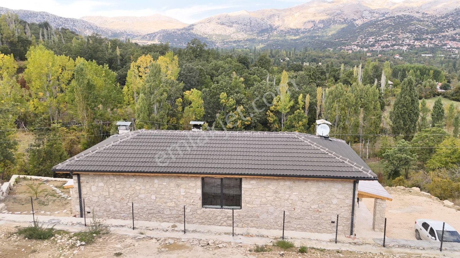 Burdur Ağlasun Yeşilbaşköy'de Full Traverten Taş Mimarili Villa — fotoğraf 32