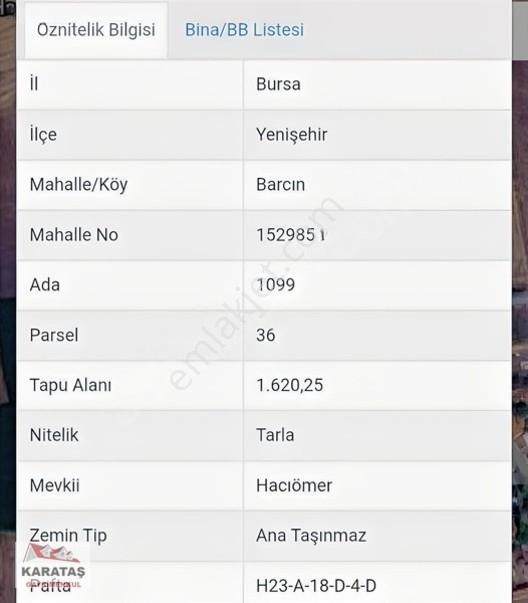 Yenişehir Barçın Köyünde Köy İçi Satılık İmarlı Arsa — fotoğraf 3