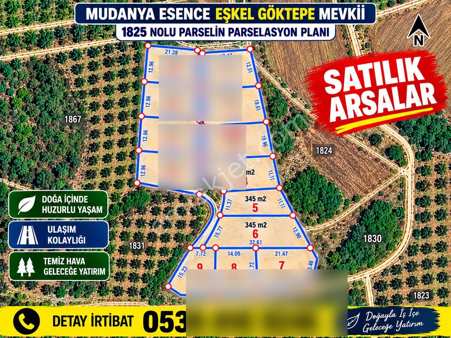 Mudanya Esence'de Eşkel Göktepe Meviiinde 315 M² Deniz-doğa Manzaralı Satılık Tarla-bahçe.. — fotoğraf 7