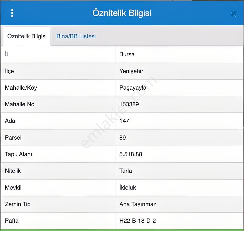 Bursa Yenişehir Paşayaylada 5.518 M² Müstakil Tapulu Tarla — fotoğraf 2