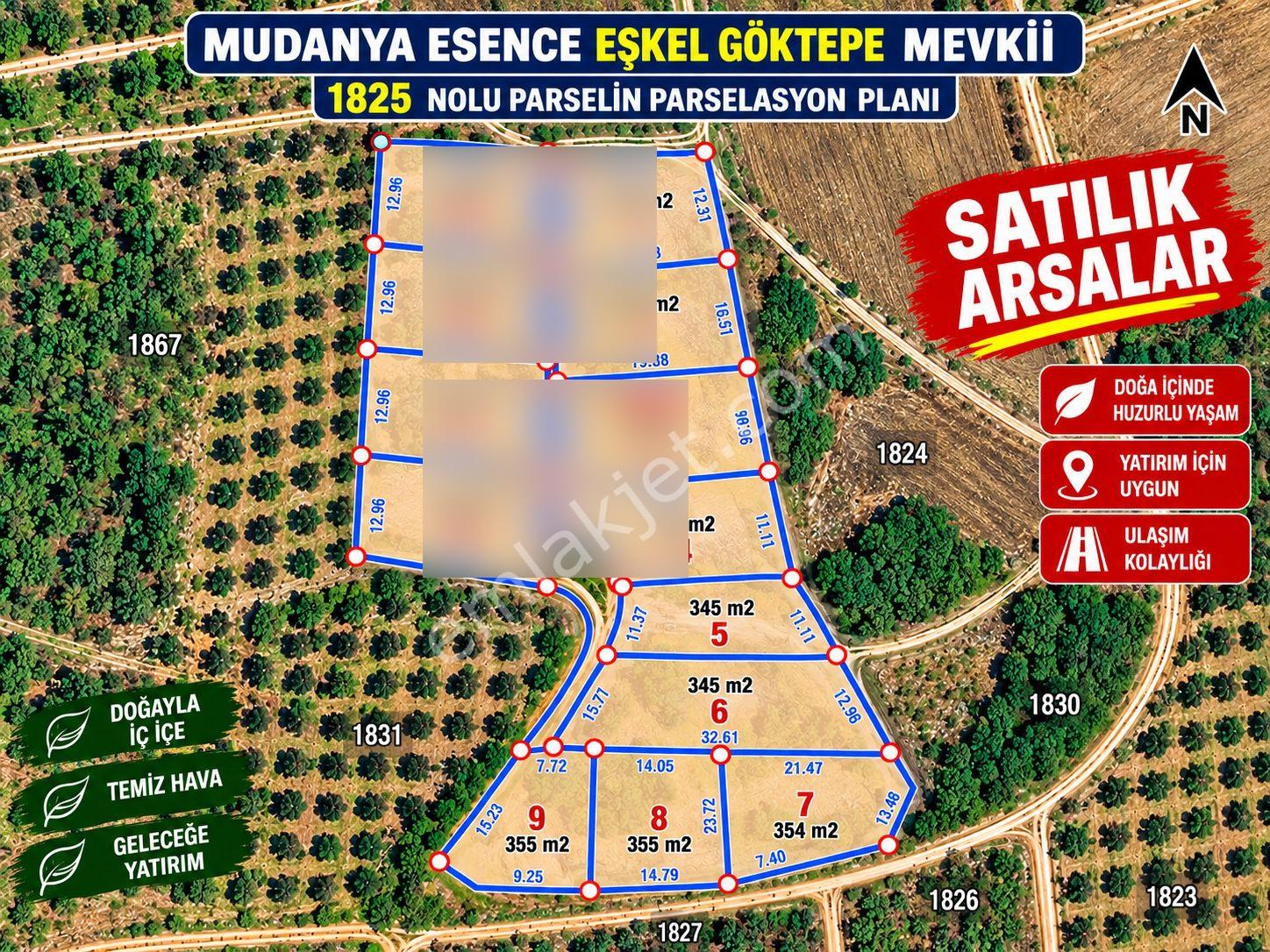 Mudanya Esence'de Eşkel Göktepe Meviiinde 354 M² Deniz-doğa Manzaralı Satılık Tarla-bahçe — fotoğraf 2