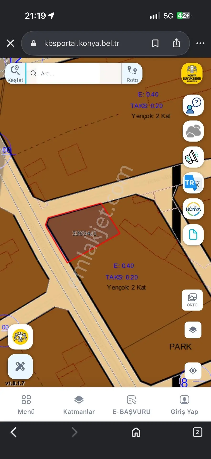 Dev Gayrimenkul’den Karaaslan Üzümcü Mh. Erciyes Caddesi Cepheli 614 M² İmarlı Arsa — fotoğraf 5