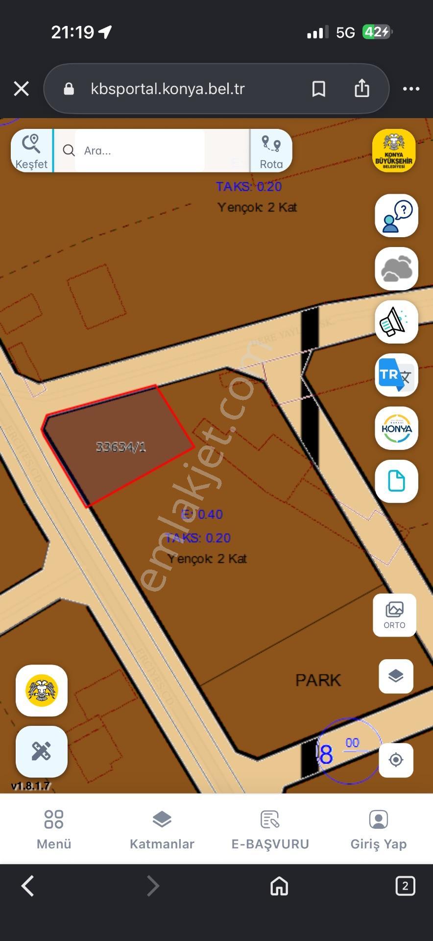 Dev Gayrimenkul’den Karaaslan Üzümcü Mh. Erciyes Caddesi Cepheli 614 M² İmarlı Arsa — fotoğraf 6