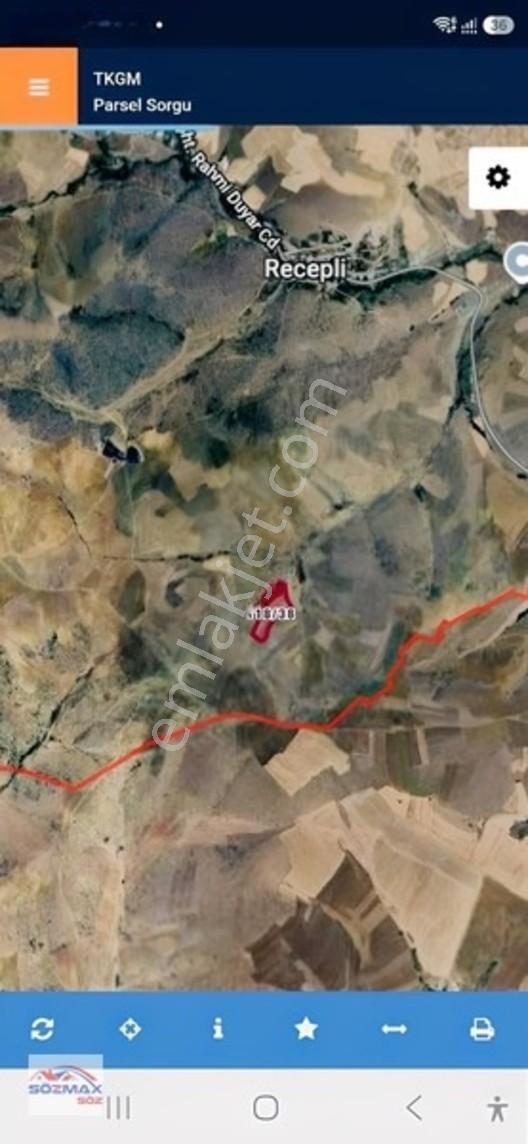 Recepli'de Satılık Tarla 17.605m Tek Tapu — fotoğraf 3