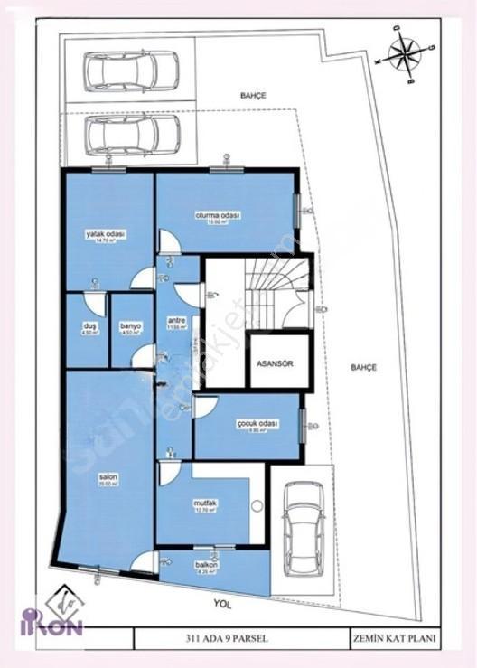 Çine Sarıoğlu 3 Kat İmarlı, 14 Metre Yol Cepheli 271m² Satılık — fotoğraf 3