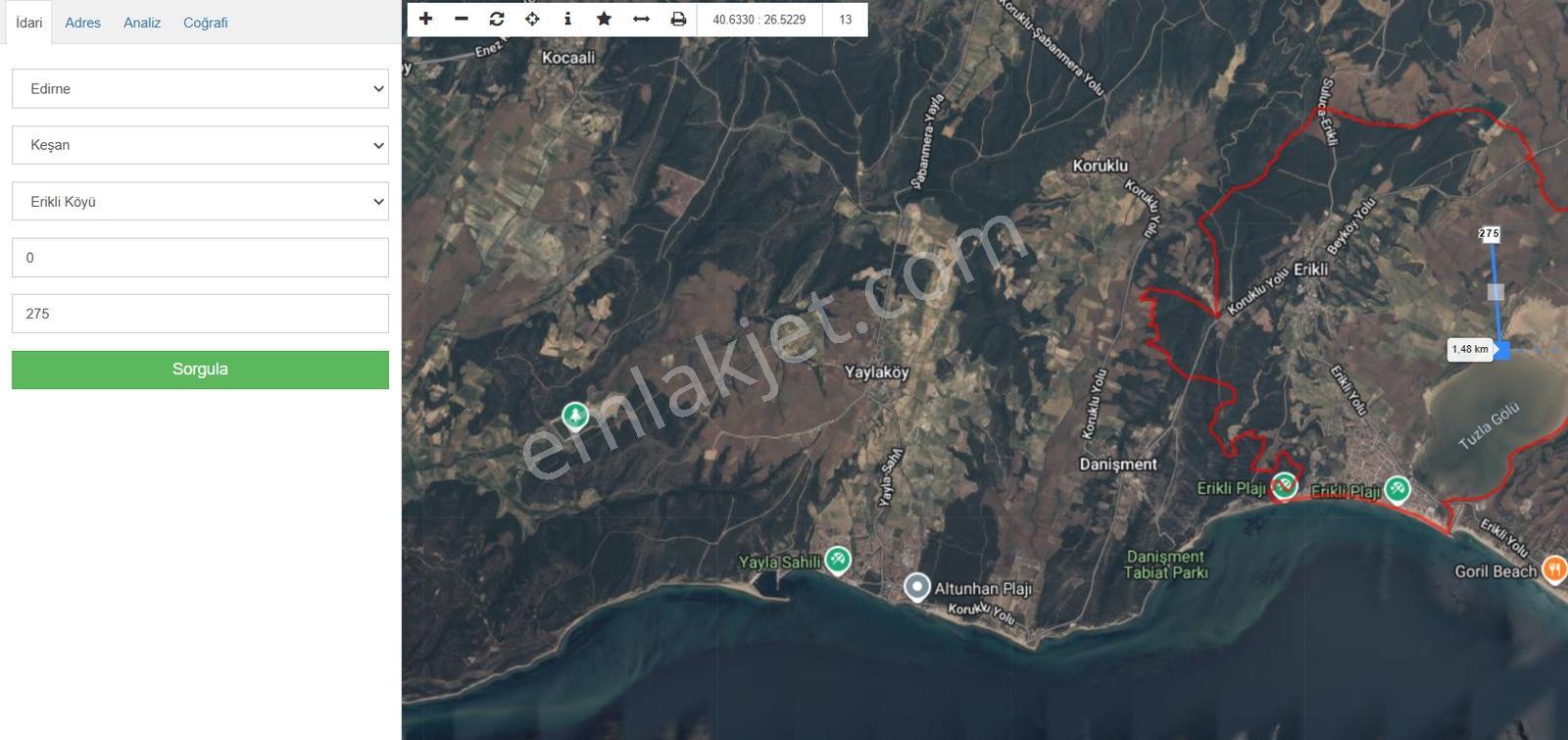 Edirne Keşan Erikli, Tuzla Gölü Manzaralı - Tek Tapu 10.500m² — fotoğraf 9