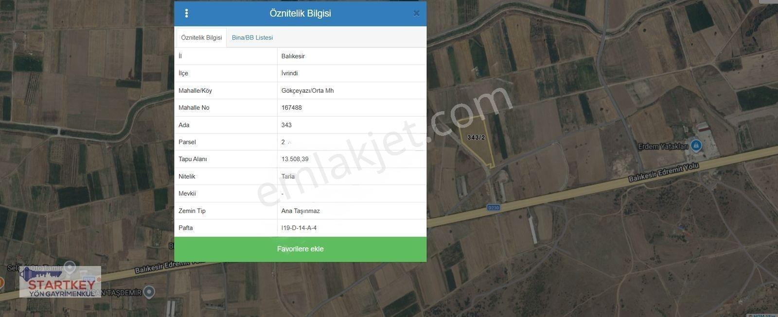 Startkey Yön'den İvrindi Gökçeyazı'da Satılık Tarla — fotoğraf 2