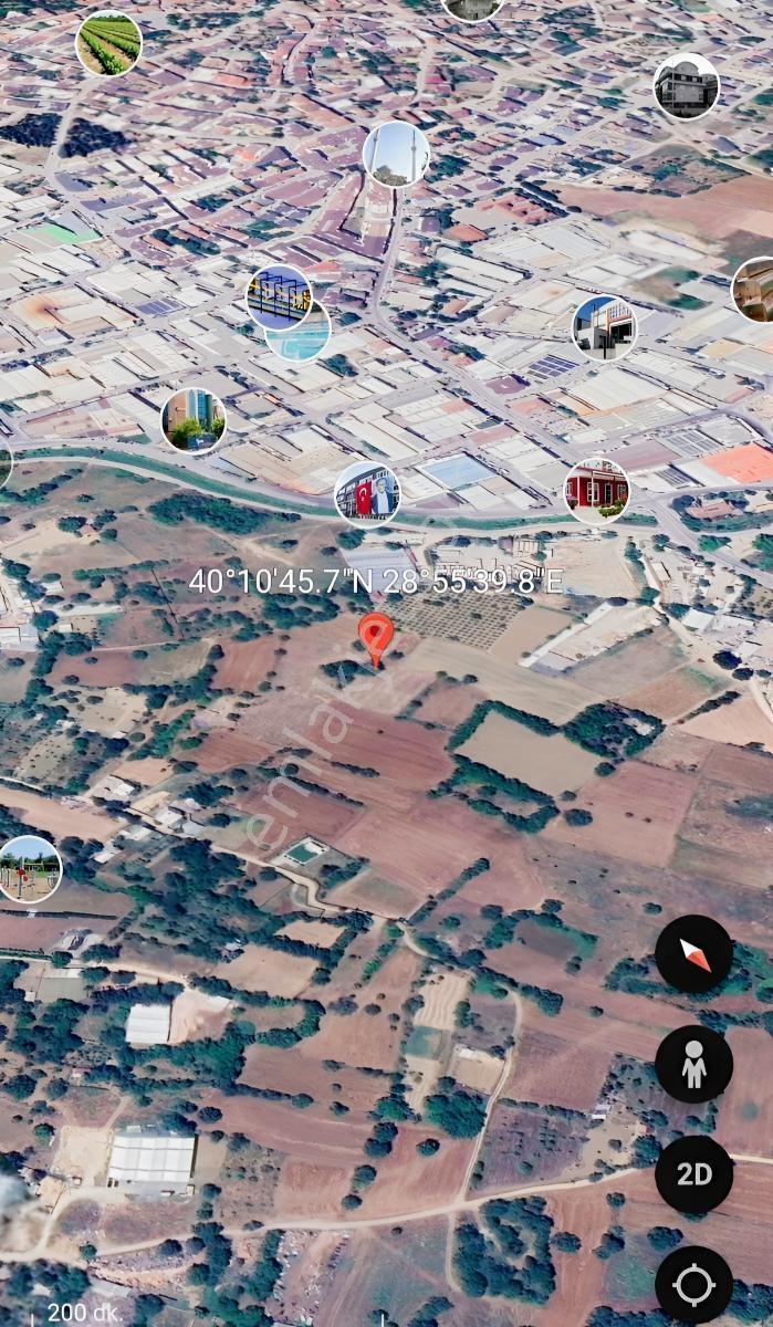 Nilüfer Demirci'de 2.808 M² Müstakil Tapulu Satılık Tarla — fotoğraf 2