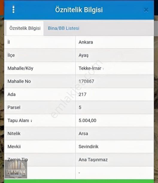 Ankara Ayaş Tekke İmar Geleceğin Yatırımı Satılık Arsa — fotoğraf 2