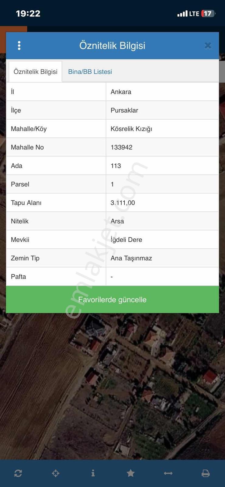 Pursaklar Kösrelikkızığı Satılık Arsa — fotoğraf 2