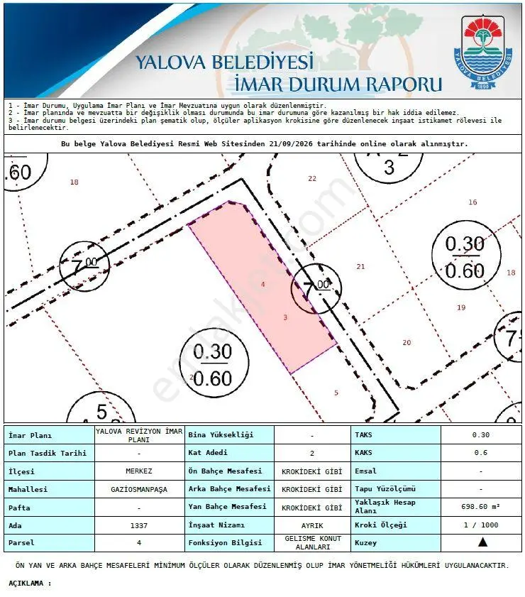 Yalova Merkezde | Deniz Manzaralı | Dubleks Villa İmarlı | Satılık Arsa — fotoğraf 17