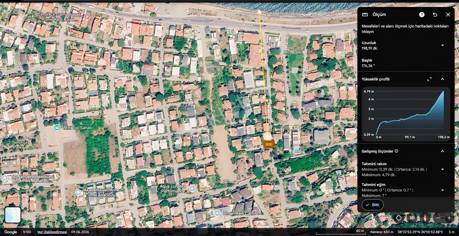 İzmir Narlıdere Lımanreıs Mah Vılla Imarlı Satılık Arsa — fotoğraf 2