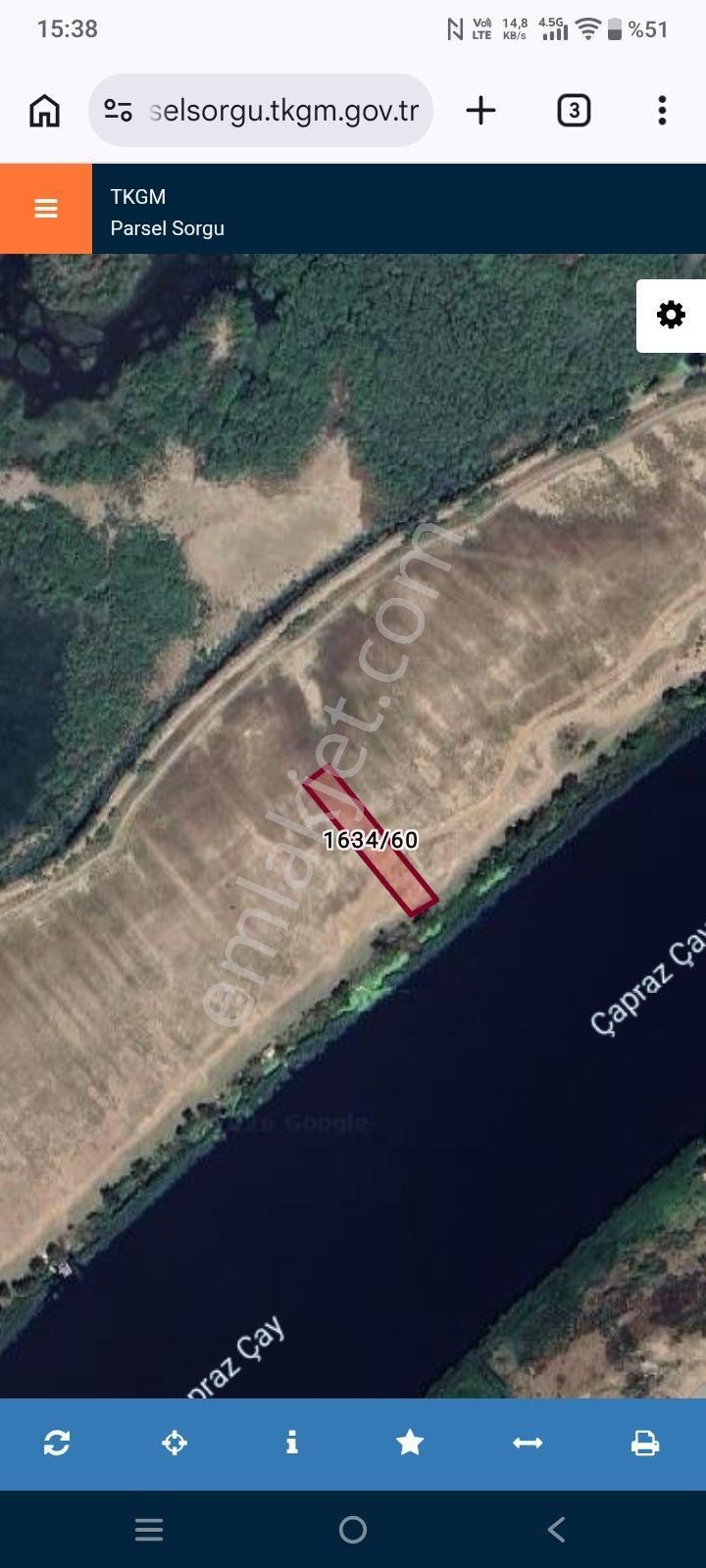 Karacabey Boğazda 1247 M Denize Sıfır Tarla