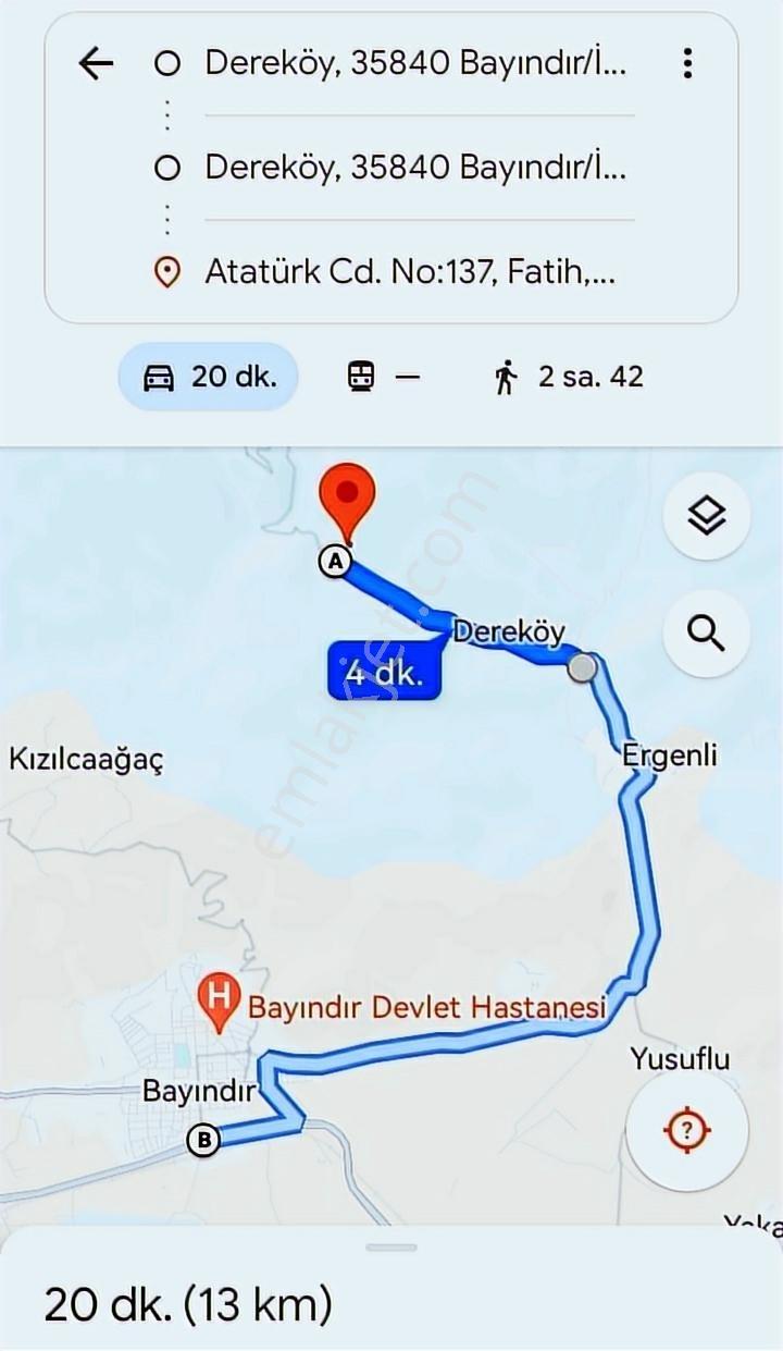 İzmir-bayındır-dereköy De Üretim Yolu Olan 4238 M2 Zeytinlik — fotoğraf 13