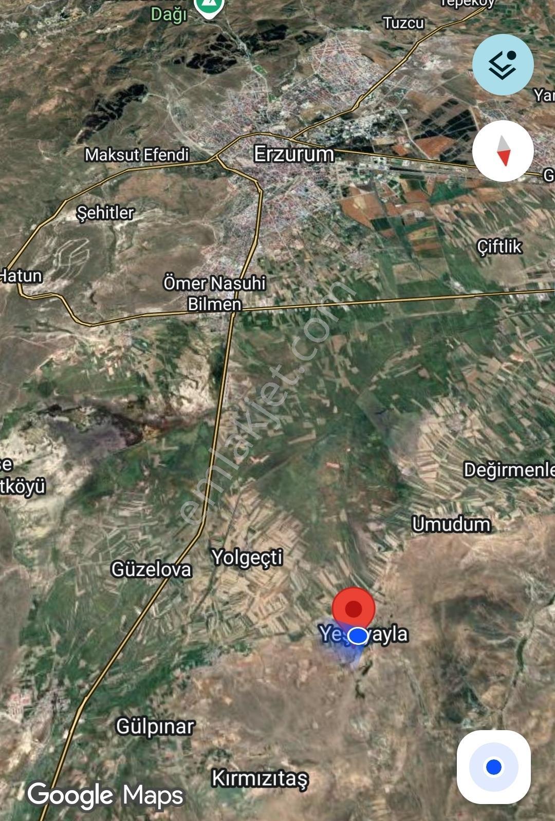 Lüx Erzurum'dan Yakutiye Yeşilyayla'da Satılık 5,5 Dönüm Tarla — fotoğraf 3