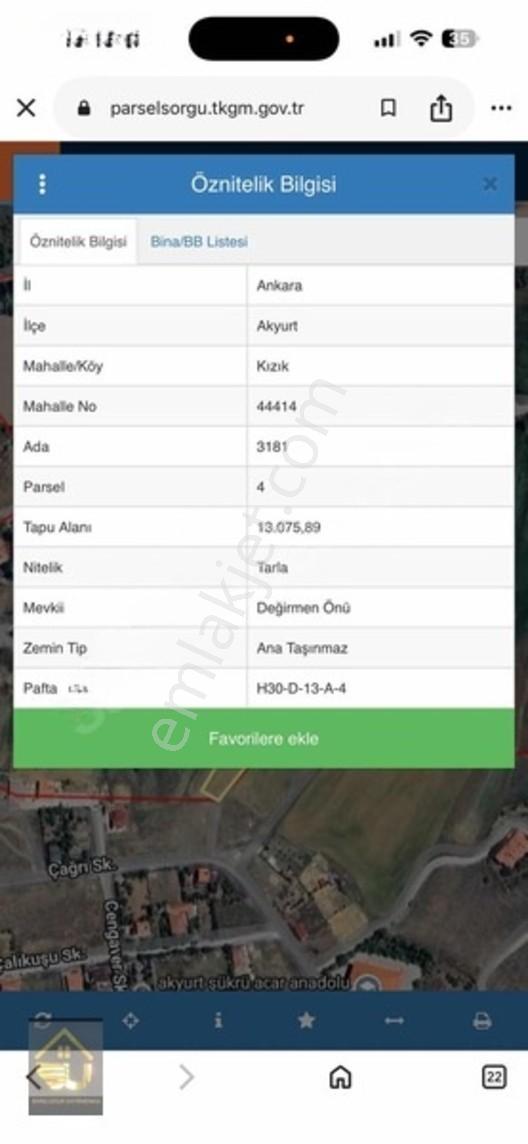 Ankara Akyurtta Ana Yola Cephe 900m2 Yatırımlık Tarla — fotoğraf 10