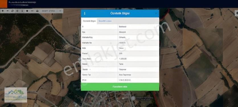 Klc'den Altıeylül Orhanlı Mah. 1.225 M2 Yola Sıfır Hobby Bahçesi — fotoğraf 2