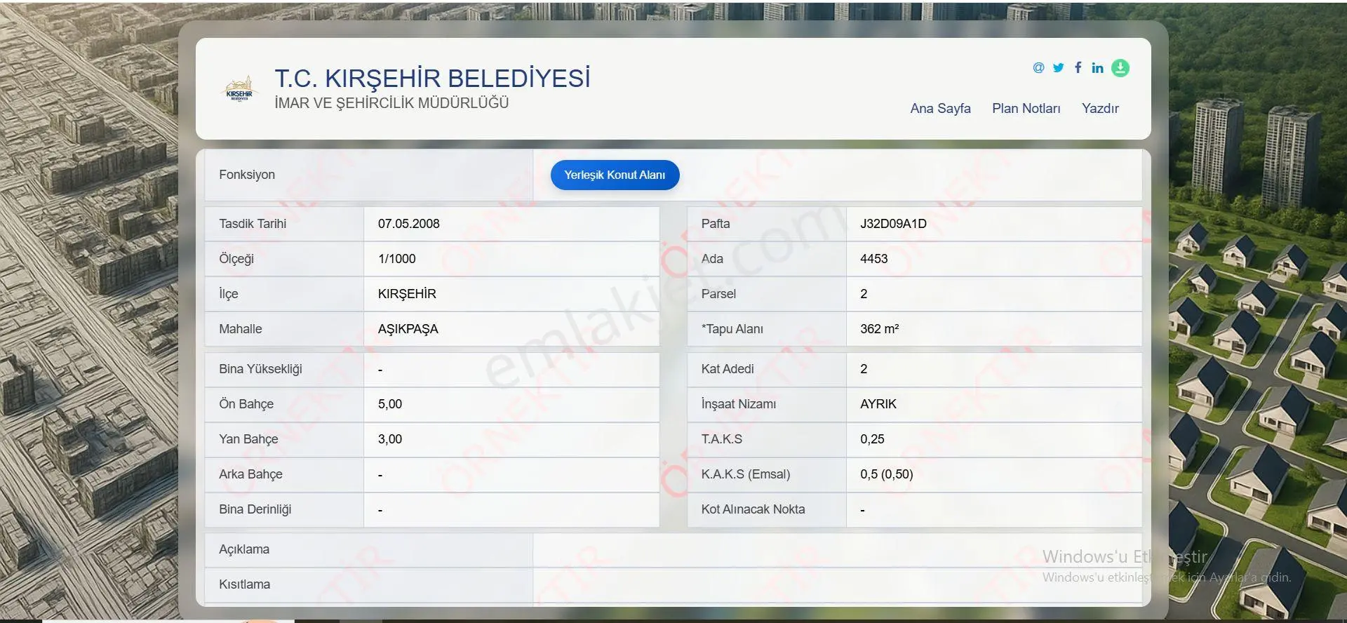 Global'den Emniyet Yanında Köşe Başı 362 M2 Satılık Villa Arsası — fotoğraf 5
