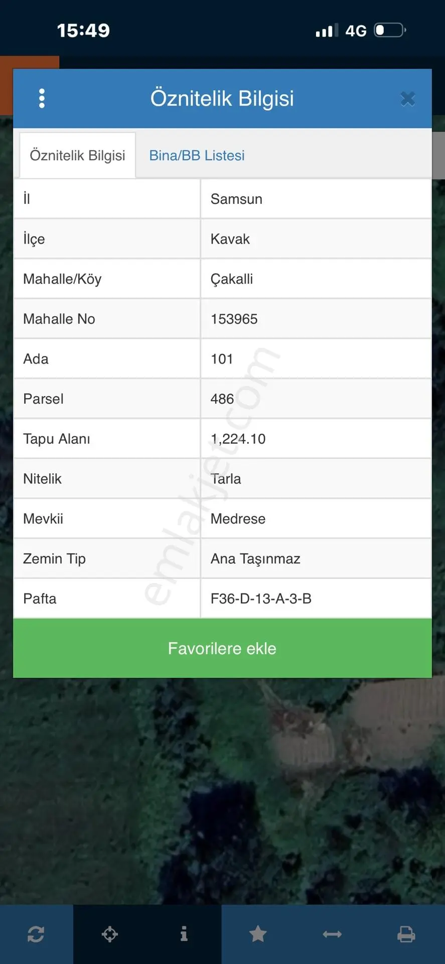 Kavak Çakallıda Köy Yerleşik Alan İçinde 1224 M2 Tarla — fotoğraf 3