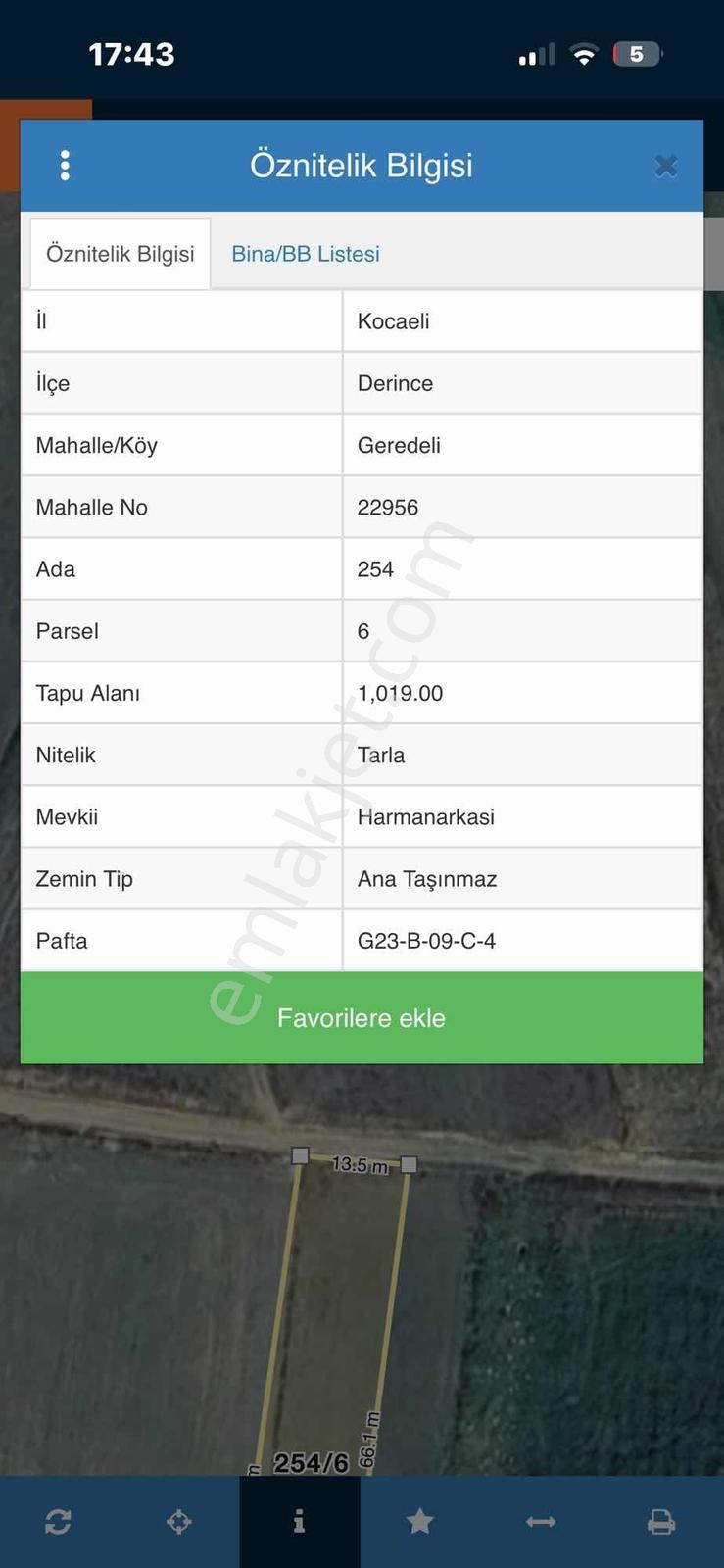 Derince Geredeli De Satılık 1.019 Metre Kare Satılık Arsa — fotoğraf 2