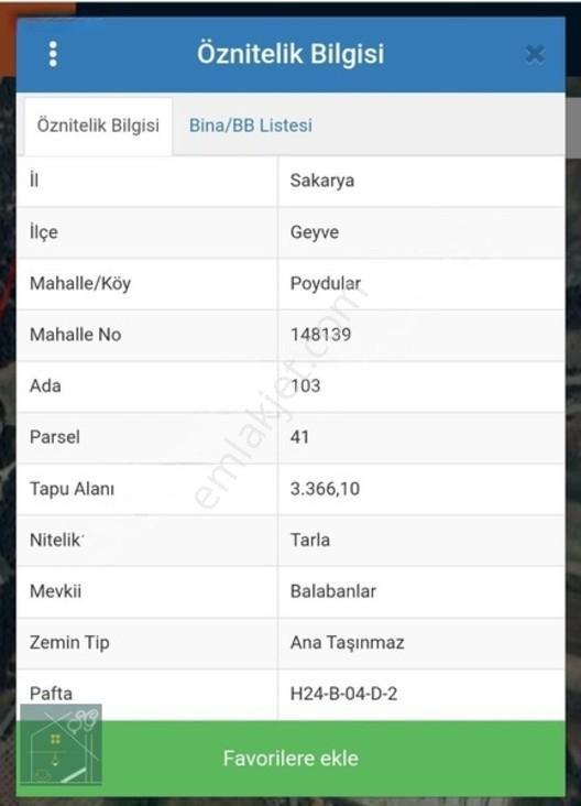 Aciilll. Sakarya Geyve Poydularda Satılık Harika Tarla — fotoğraf 3