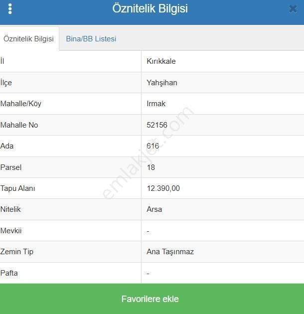 Fırsat! Yahşihan Irmak Köyünde 1+1 Daire Getirili Arsa!
