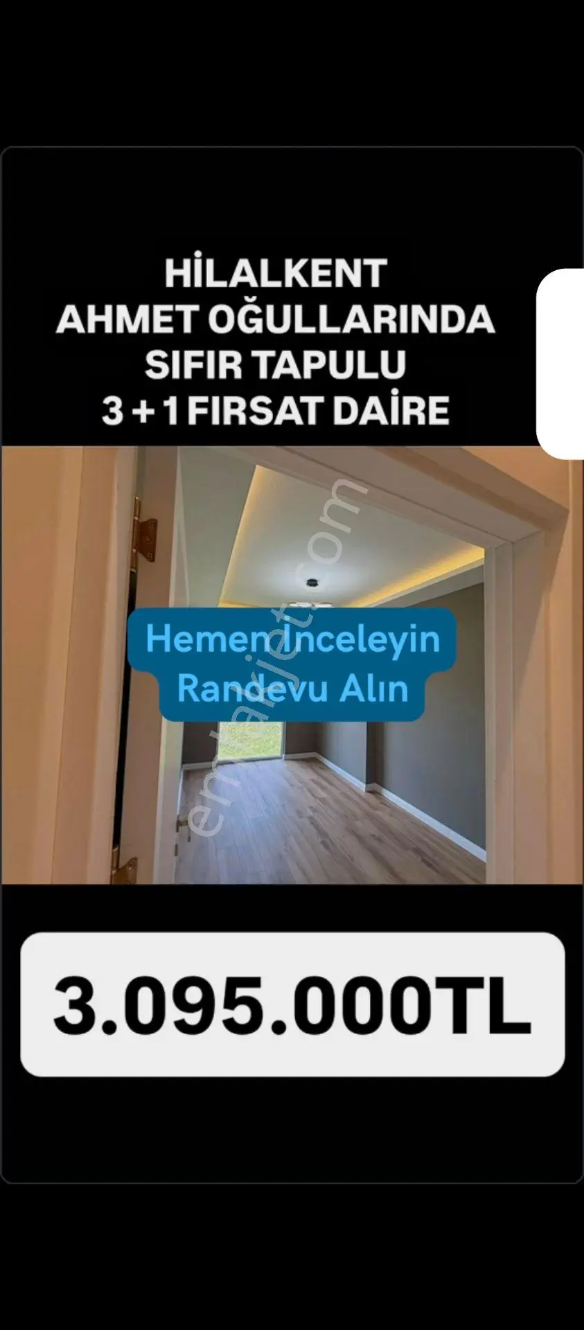 Hilalkent'te Ahmetoğullarında 3+1 Sıfır Lüks Daire — fotoğraf 6