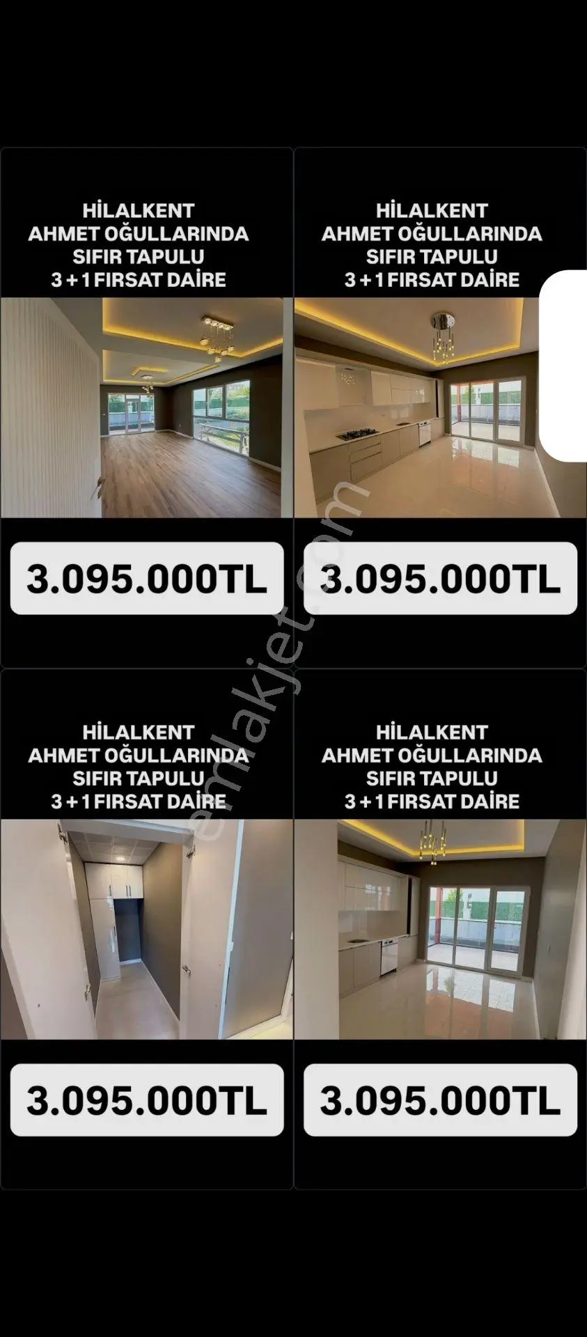 Hilalkent'te Ahmetoğullarında 3+1 Sıfır Lüks Daire — fotoğraf 8