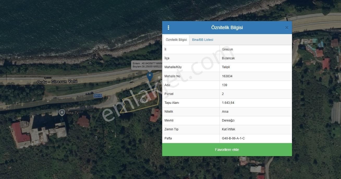 Remax Talipli'de Otobana 63 M Metre Cepheli 1643 M2 Arsa Satılık — fotoğraf 3