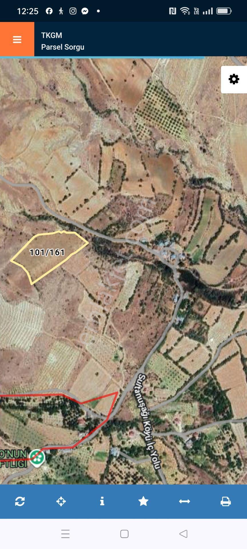 Elazığ Merkez Sultanuşağı Köyü 14.956 M² Satılık Tarlasultanuşağı