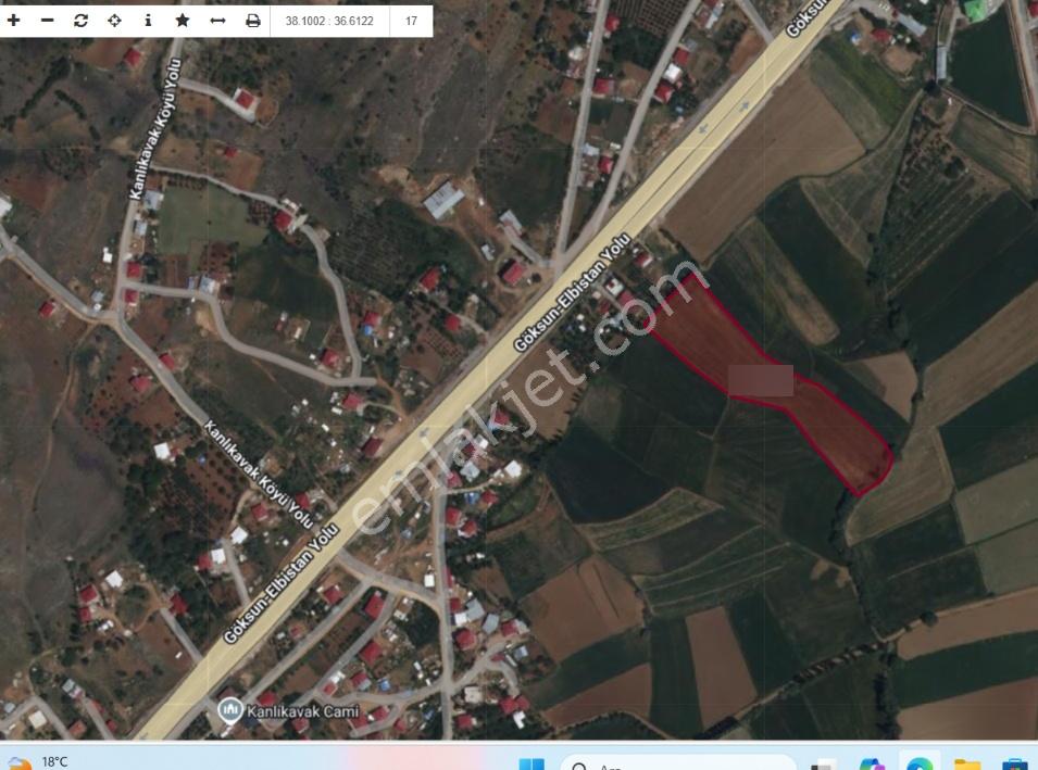 Tok Emlek'tan Elbistan Yolu Üzerinde Satılık Arazi — fotoğraf 2