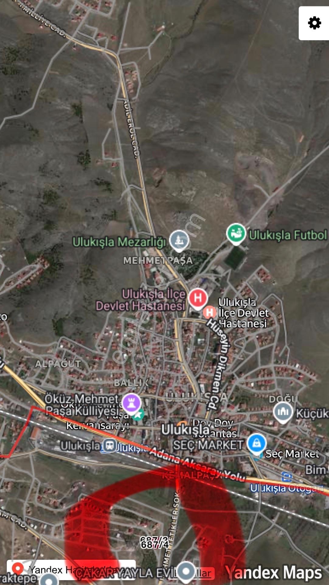 Ulukışlaya Kuş Bakışı Satılık Arsa — fotoğraf 6