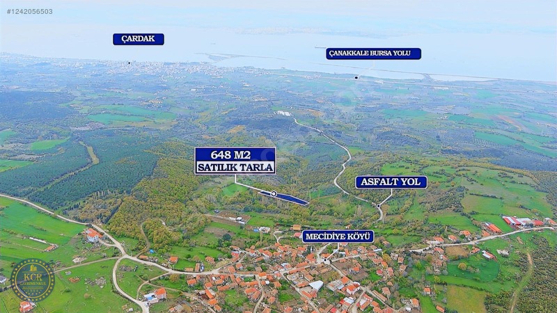 Çanakkale Mecidiyede Boğaz Manzaralı Satılık İki Adet Tarla — fotoğraf 4