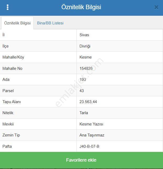 Divriği Kesme Köyü’nde Dönümü 55 Bin Tl’den 23.563 M² Satılık Tarla — fotoğraf 3