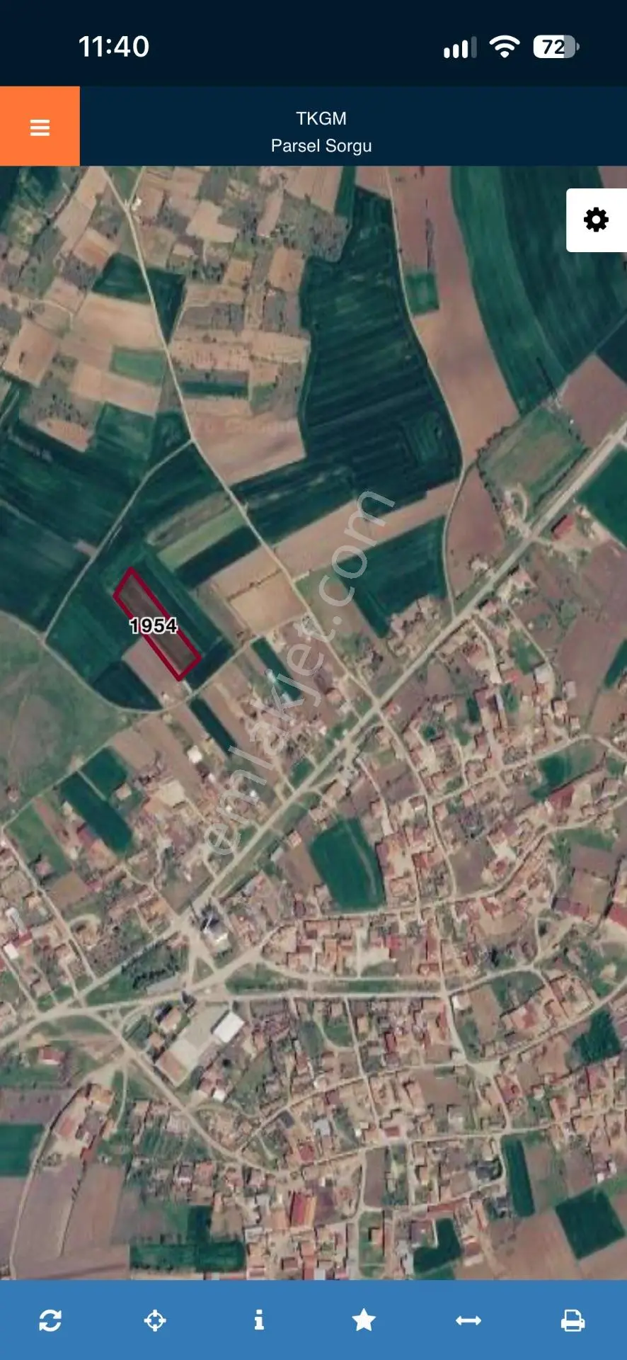 Büyükdöllük’Te Köye 200 Metre 3.869 M² Yatırımlık Tarla