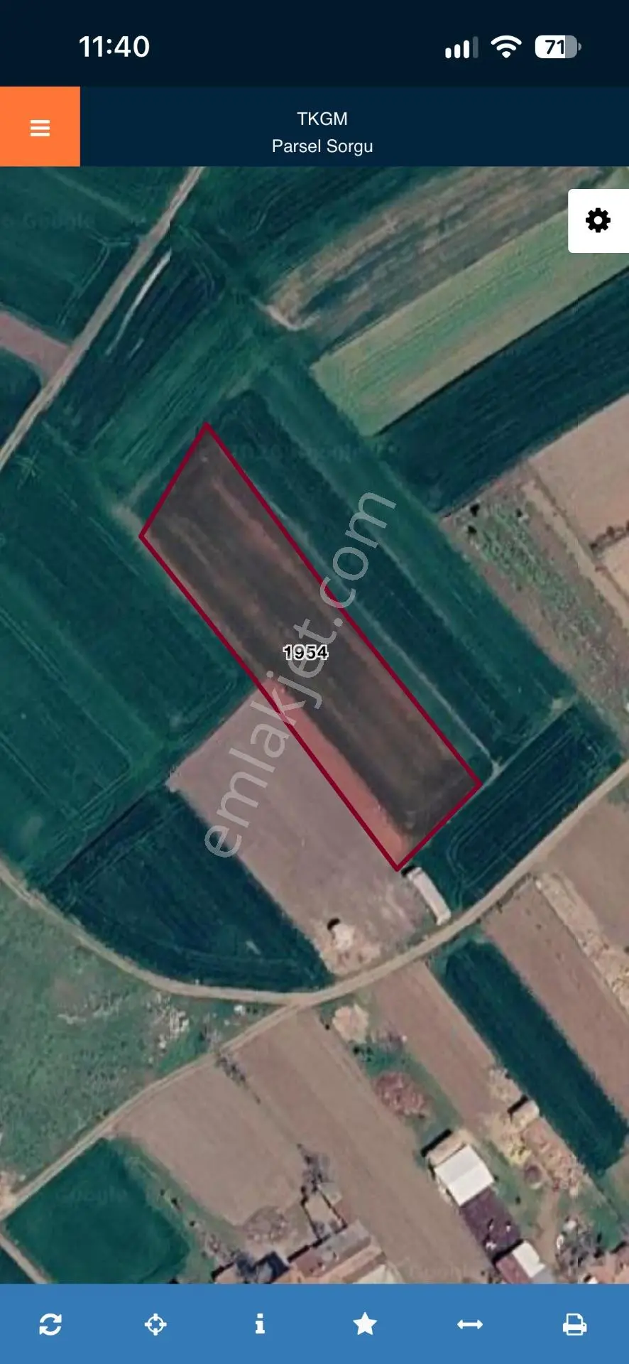 Büyükdöllük’te Köye 200 Metre 3.869 M² Yatırımlık Tarla — fotoğraf 2