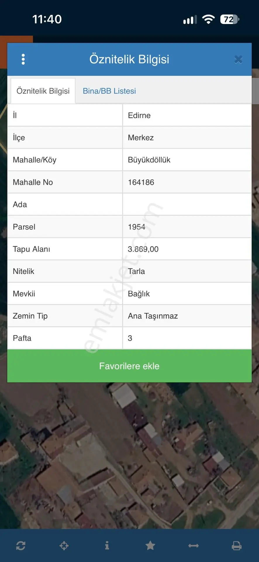 Büyükdöllük’te Köye 200 Metre 3.869 M² Yatırımlık Tarla — fotoğraf 3
