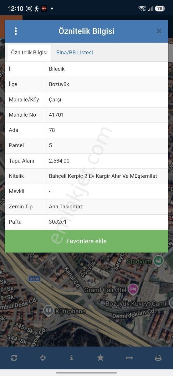 Çarşı Mahalle De 2584 M2 Arsa Da138 M2 Hisse'si Satılık — fotoğraf 3