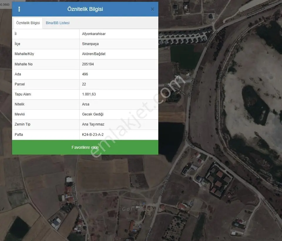 Afyon Sinanpaşa Akören'de 4 Kat İmarlı Satılık 1001m² Cazip Arsa — fotoğraf 6
