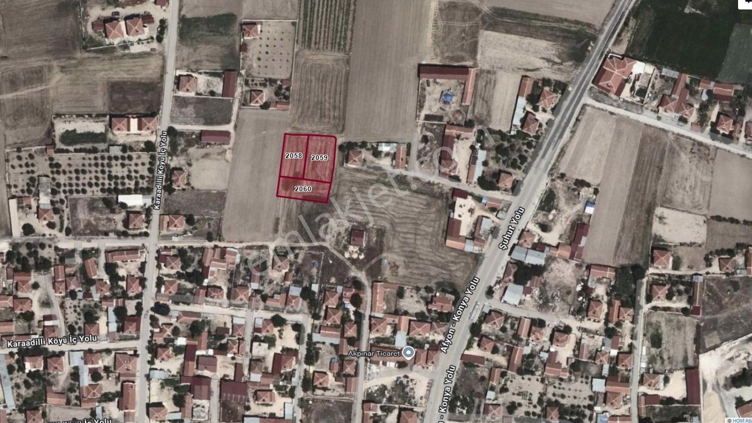 Düştü ! Afyon Şuhut Karaadilli 'De Satılık Değerli Cazip Arsalar