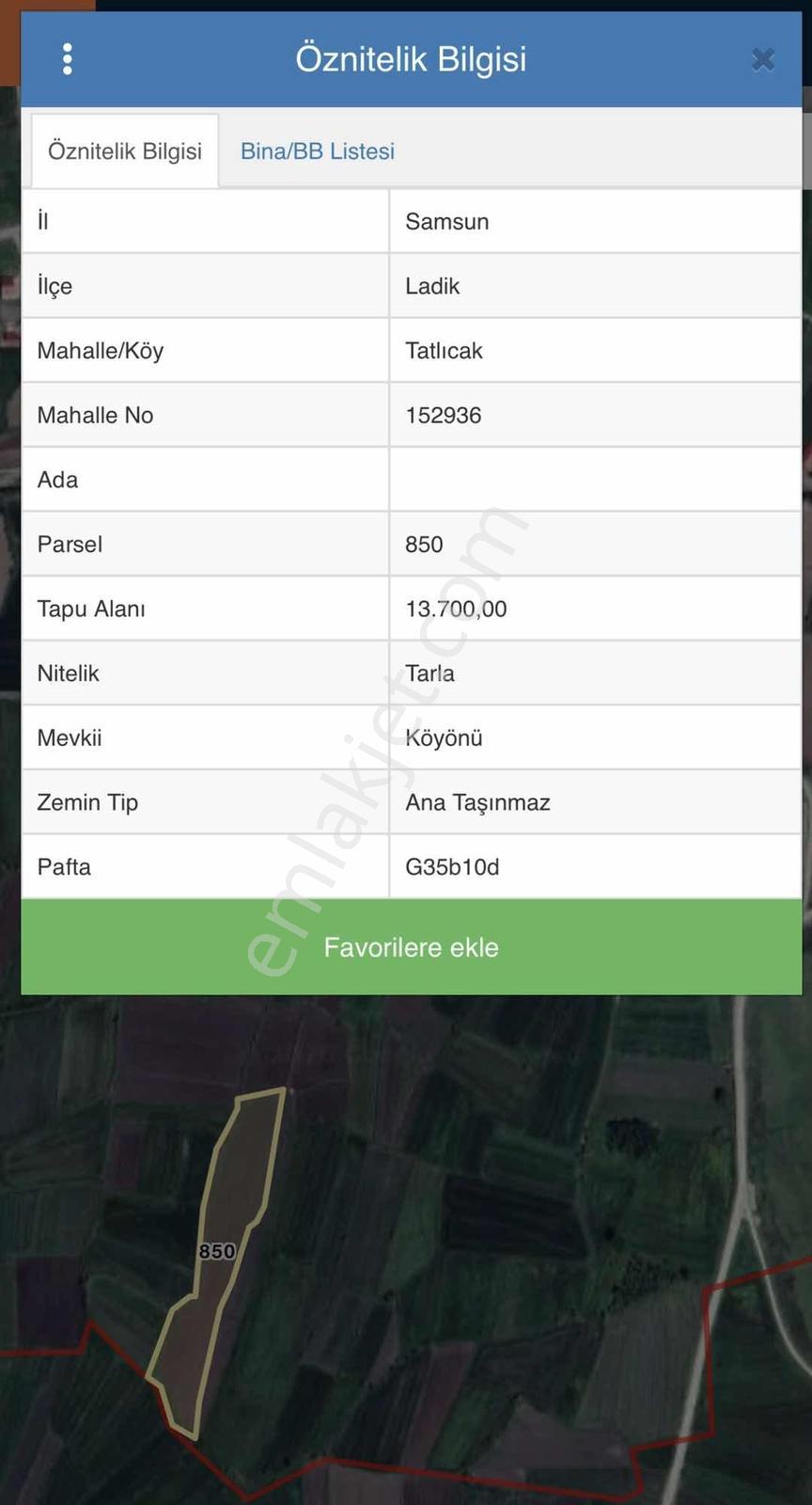 Ladik Tatlıcak'da Göl Ve Doğa Manzaralı Fırsat Satılık Tarla — fotoğraf 2