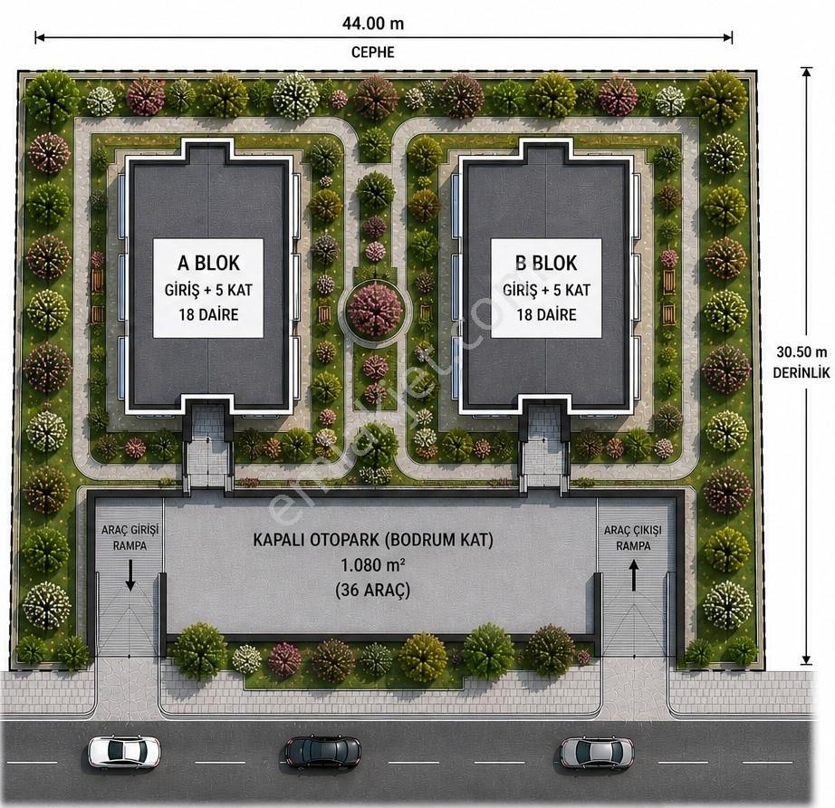 Kocasinan Merkezde 36 Dairelik 1.340 M² Satılık Arsa
